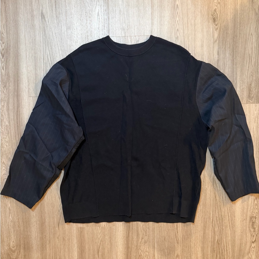 JNBY Black and grey 2-tone knit sweater Size L